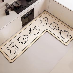 厨房L型专用地垫卡通洗碗槽吸水速干脚垫家用防滑耐磨可定制地毯
