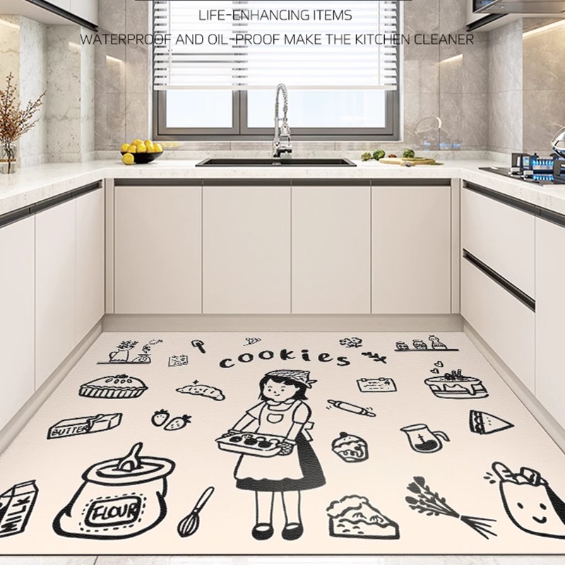 厨房地垫防油防水满铺可裁剪地毯