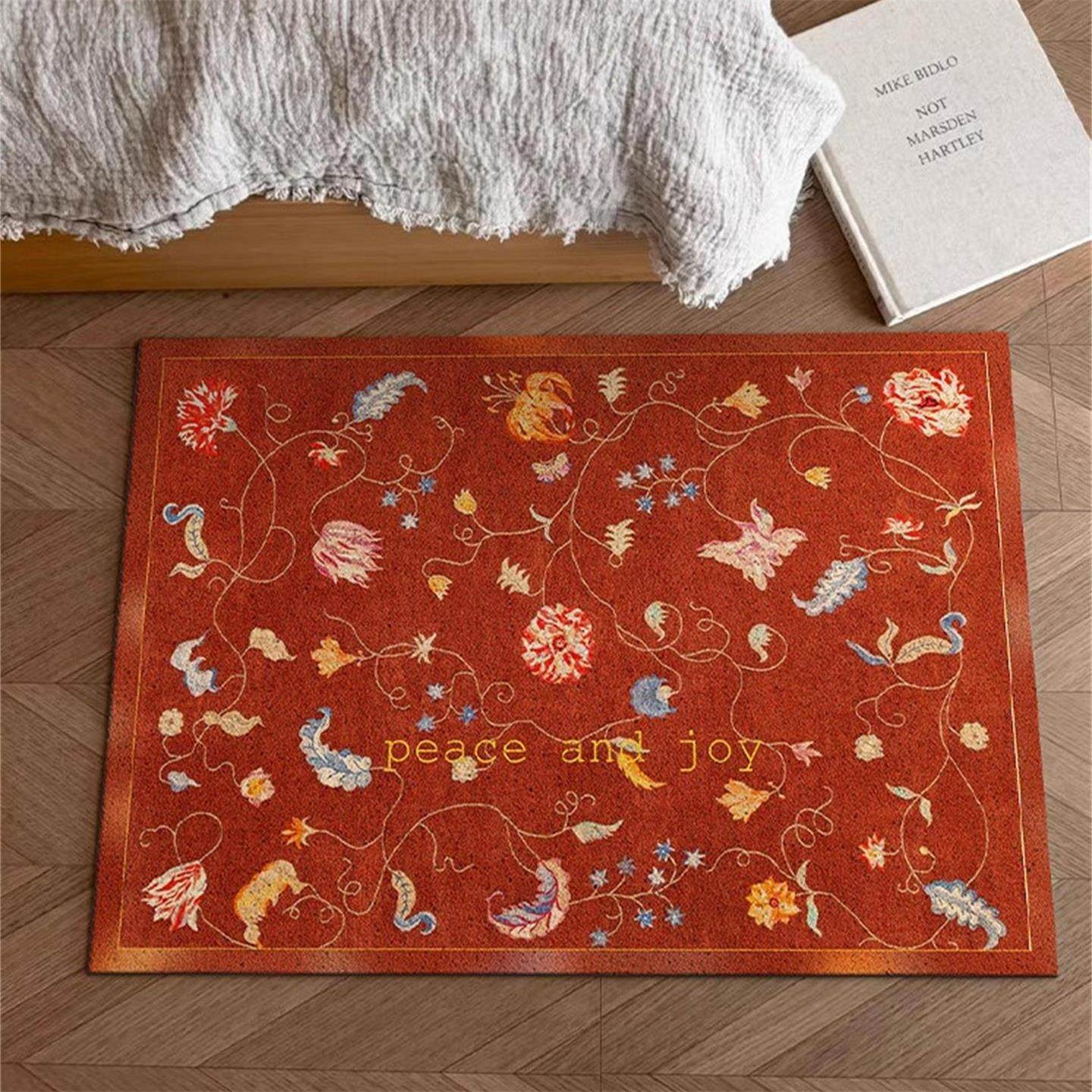 2026新款入户门地垫丝圈地毯新年红色喜庆进门口玄关防滑蹭土脚垫,居家布艺,入户地垫,淘宝优惠券,粉丝福利购,淘宝优惠卷