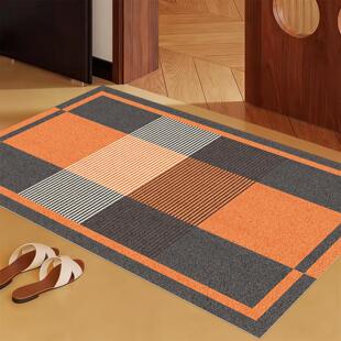 现代简约入户门地毯丝圈地垫进门口蹭土可裁剪玄关防滑耐磨脚垫