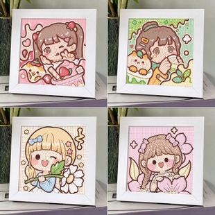 小麻薯新款钻石画公主满钻DIY手工创意送情侣女朋友闺蜜礼物