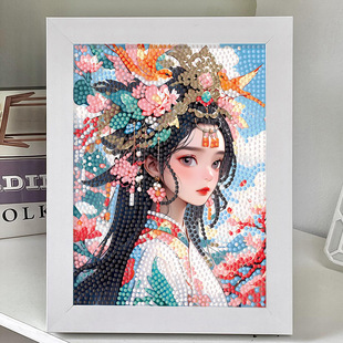新款中国风京剧满钻款钻石画手工diy材料客厅高级感儿童钻石贴画
