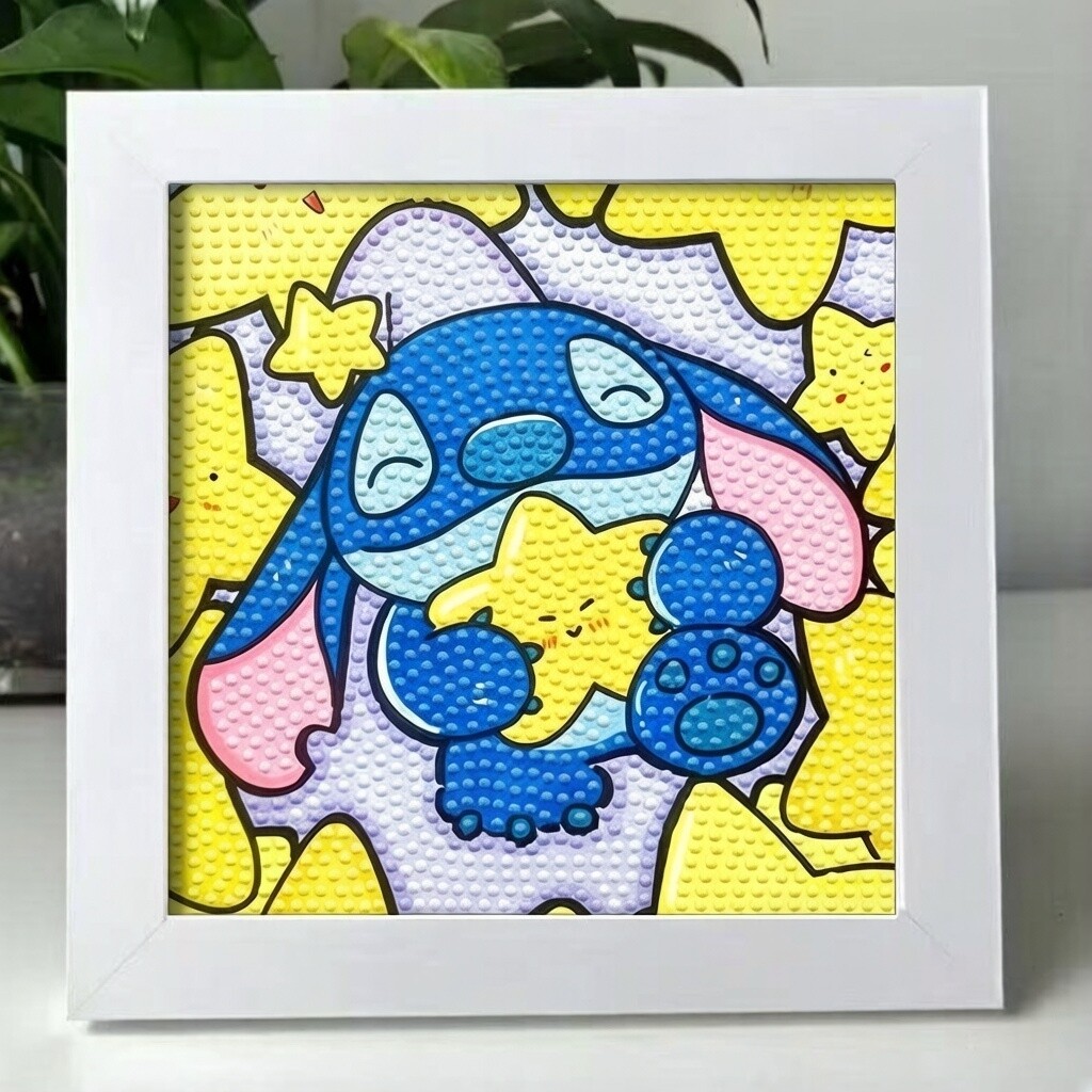 史迪仔diy钻石画儿童手工钻石贴画小学生玩具女孩卡通砖石礼物