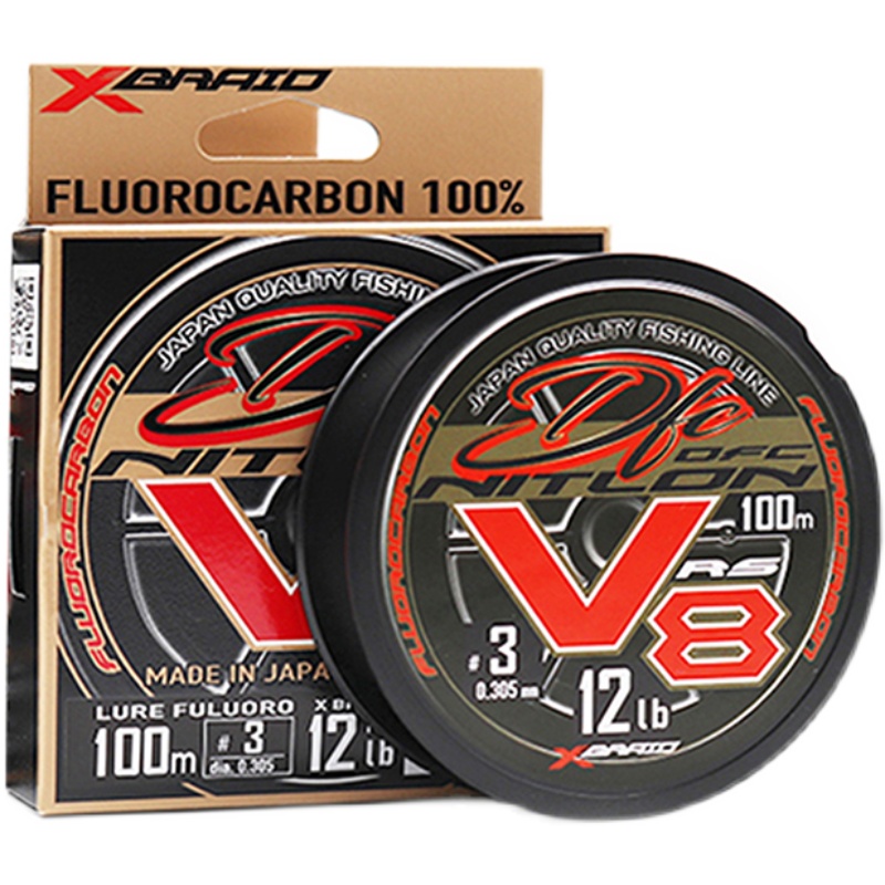 日本YGK透明碳线RS V8高档前导线100米耐磨碳素线鱼线