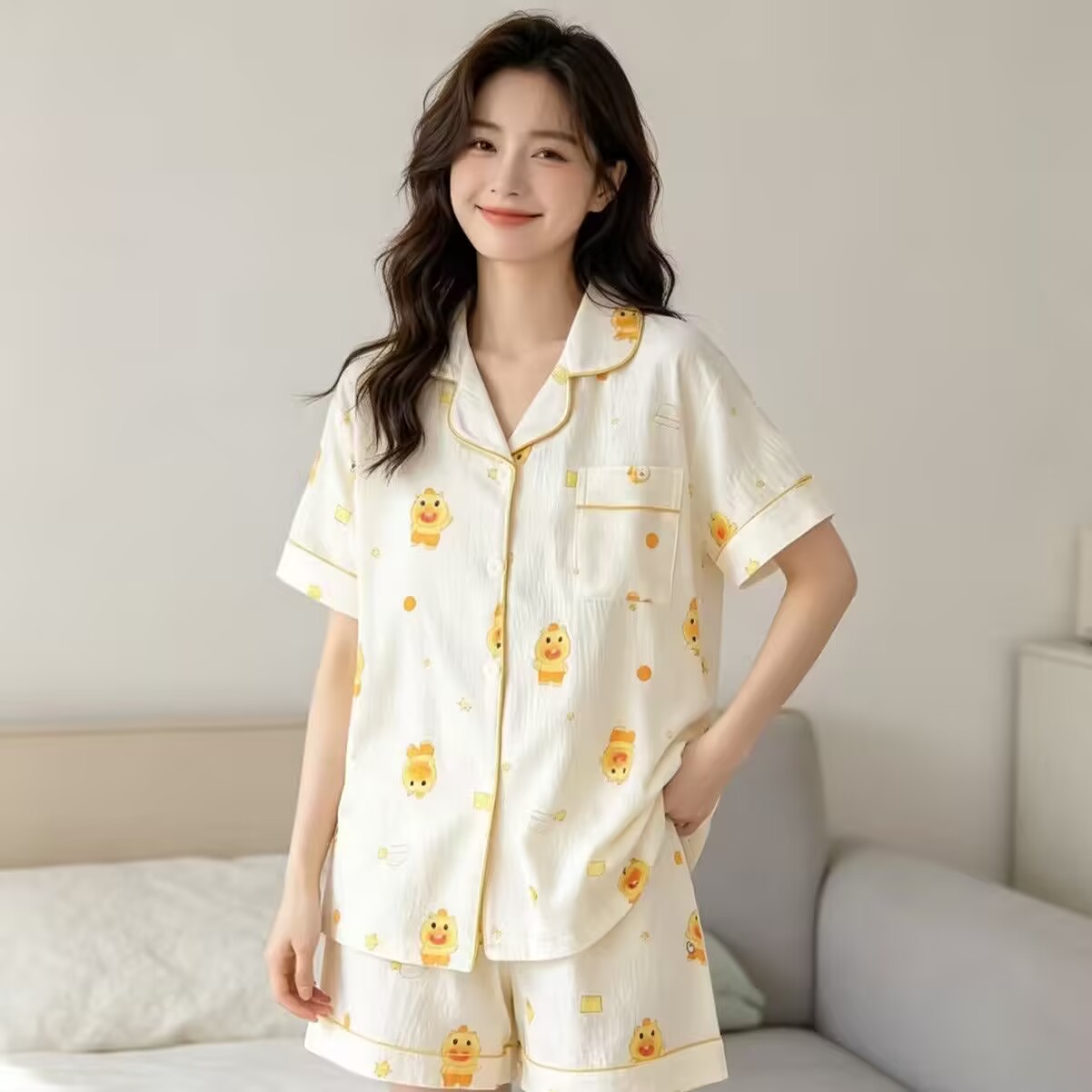 水豚噜噜云朵棉可爱家居服套装