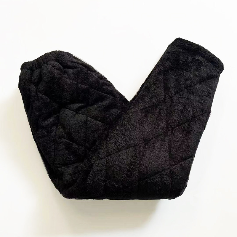 冬季睡裤女珊瑚绒三层夹棉加绒加厚秋冬款加大码男士保暖家居裤子