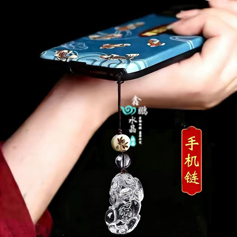 2026年天然黄水晶白水晶貔貅吊坠貔项链男女款招财平安聚财礼物