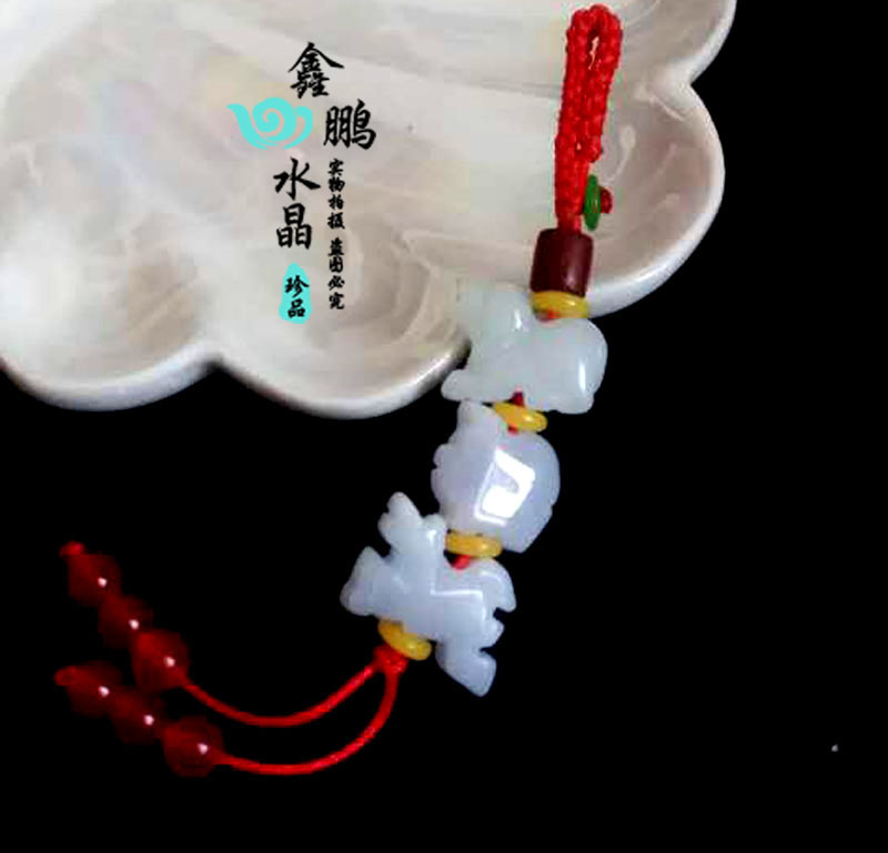 天然翡翠属虎随身吉祥物2026年三合六合钥匙扣