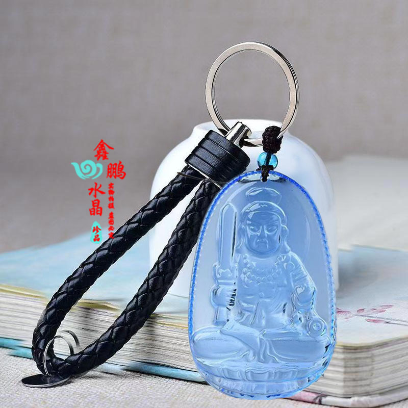 蓝水晶十二生肖鸡吊坠