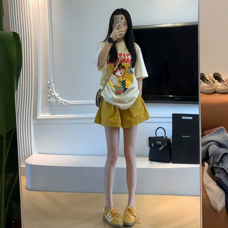 网红炸街休闲运动套装女夏季纯棉短袖短裤学生韩版宽松显瘦两件套