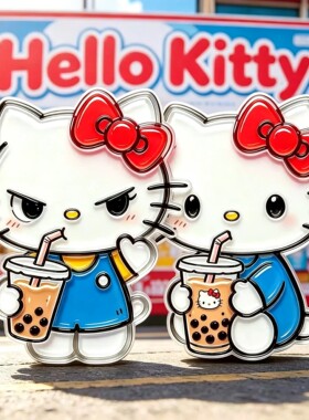 新款喜茶HelloKitty联名冰箱贴