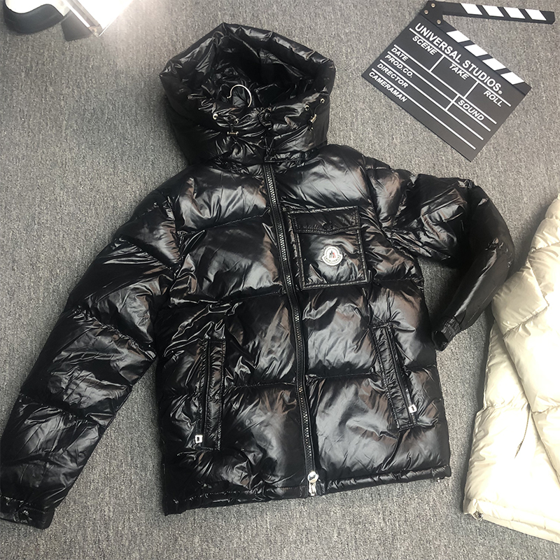 彩虹条哑光连帽羽绒服男2025冬季新款加绒加厚宽松时尚面包服棉服