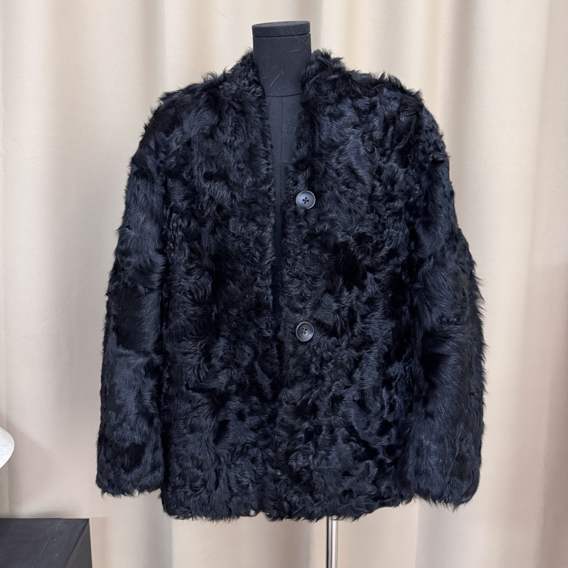 实拍 整皮羊羔毛皮毛一体小湖羊真毛显瘦海宁皮草外套女2026秋冬,女装/女士精品,皮草,淘宝优惠券,粉丝福利购,淘宝优惠卷