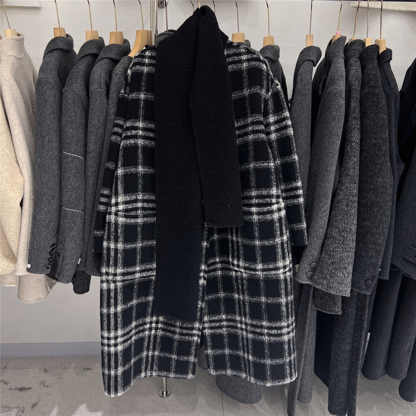 双面羊绒大衣女中长款韩版宽松