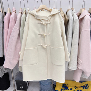 2026新款秋冬女毛呢外套中长款小个子赫本风高级感羊毛宽松大衣