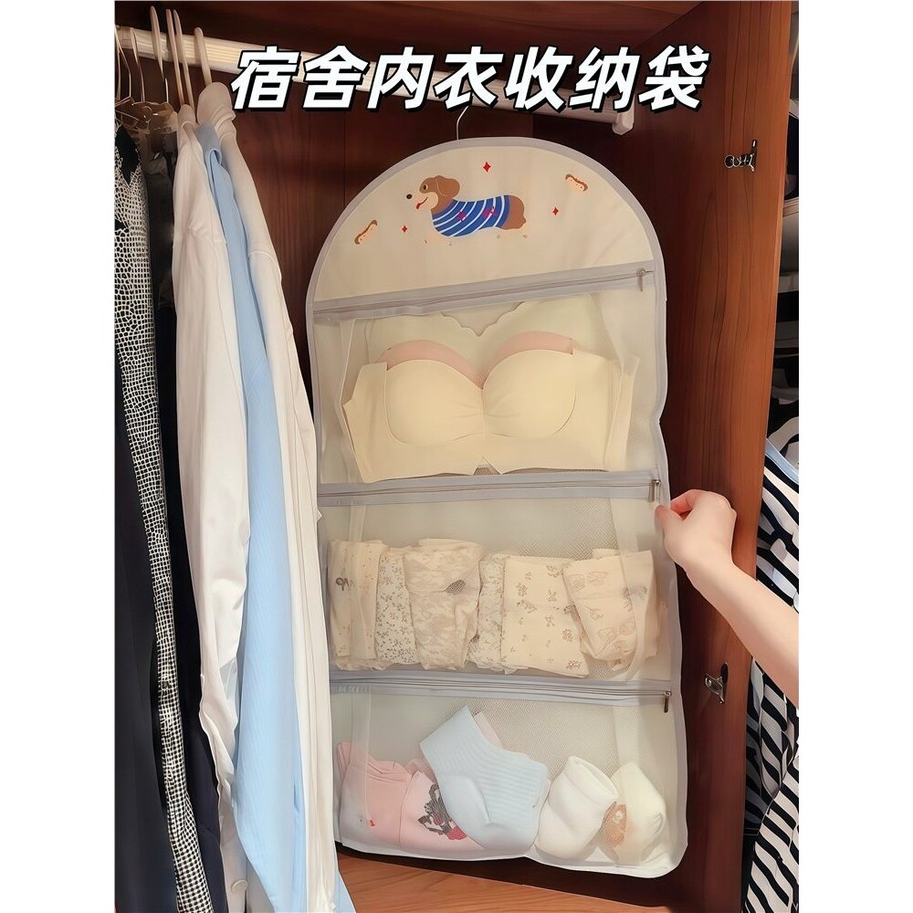 宿舍三合一内衣收纳袋旅行悬挂式大容量内衣袜子挂袋学生开学好物