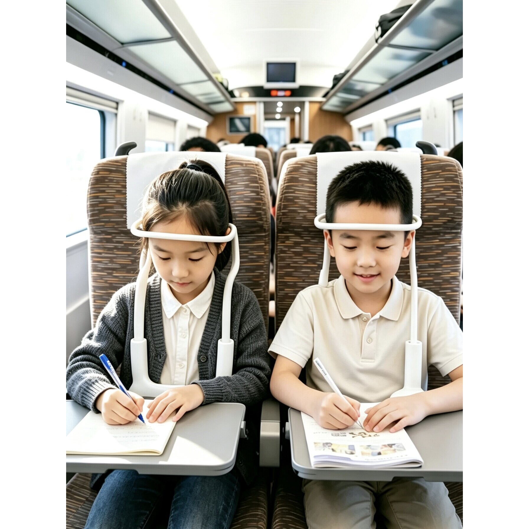 学习写作业坐姿矫正器小学生桌面款防低头防驼背软管支架调节高度