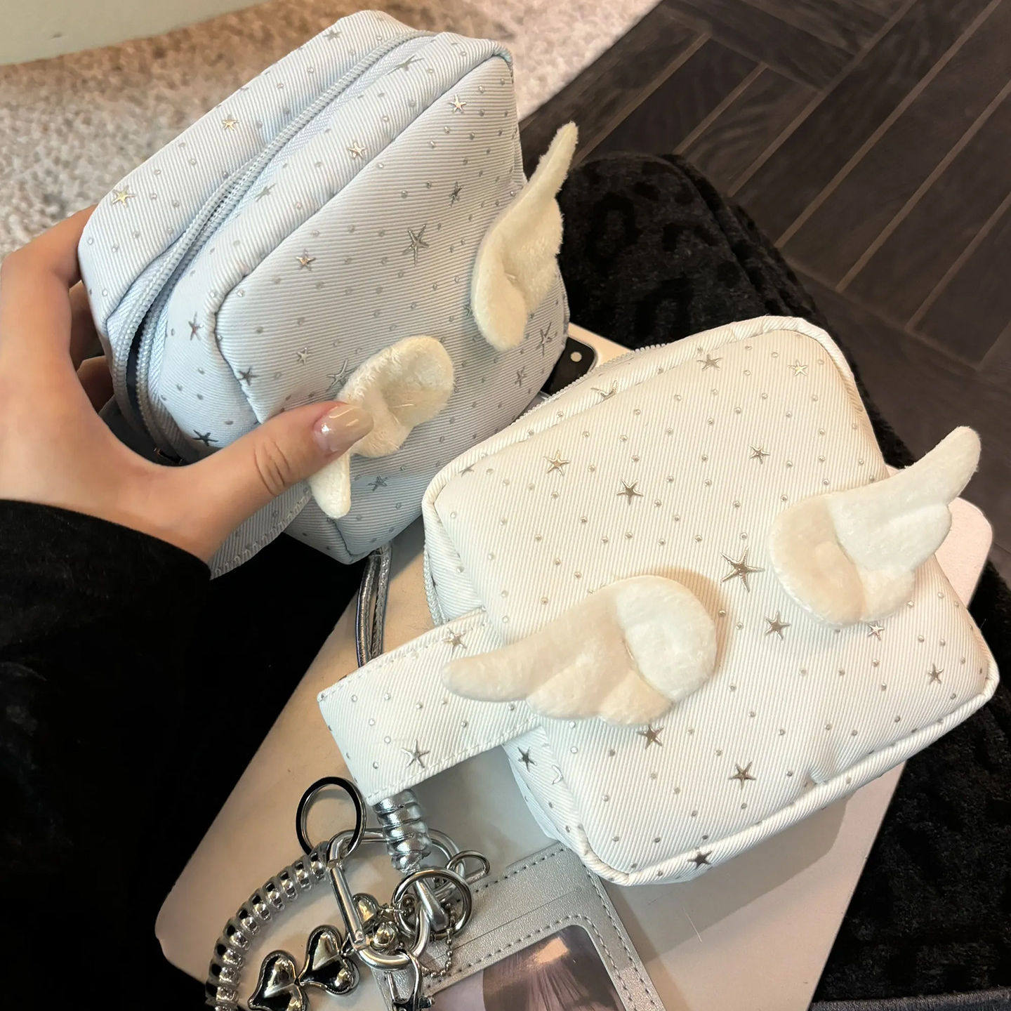 韩系星星收纳包卫生巾姨妈巾包小型学生便携包零钱包杂物包相机包