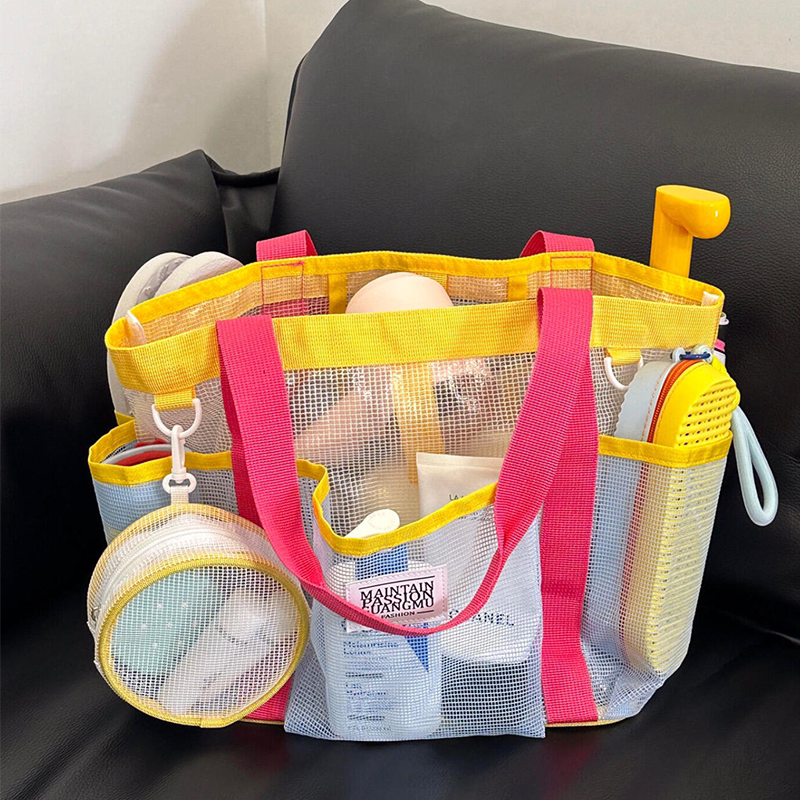 多巴胺网格游泳包大容量收纳袋干湿分离手提包轻便健身单肩沙滩包