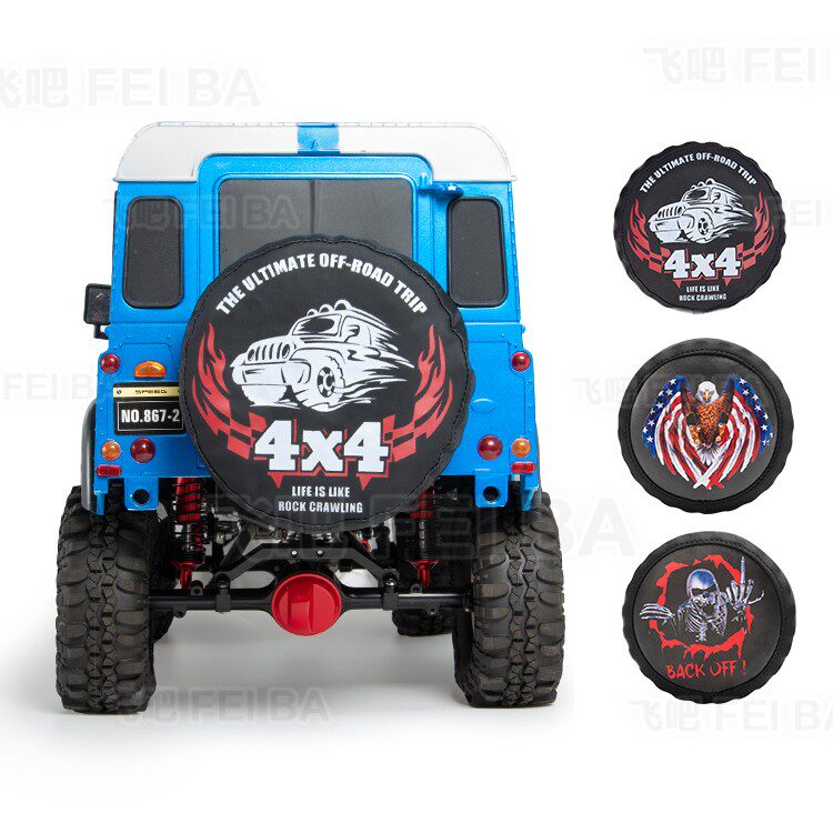 trx4攀爬车装饰件 traxxas trx-4 仿真备胎罩 防尘罩 back off
