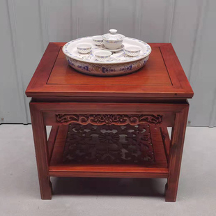 四方形小方桌实木边桌沙边几角几客厅小茶几中式花架鱼缸架奇石i.