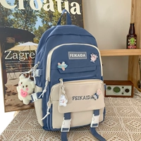 Синий милый рюкзак, подвеска, значок, с медвежатами