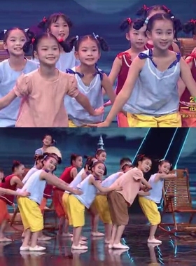 第十届小荷风采蒲扇摇过的夏天表演服摇啊摇摇到外婆桥儿童演出服