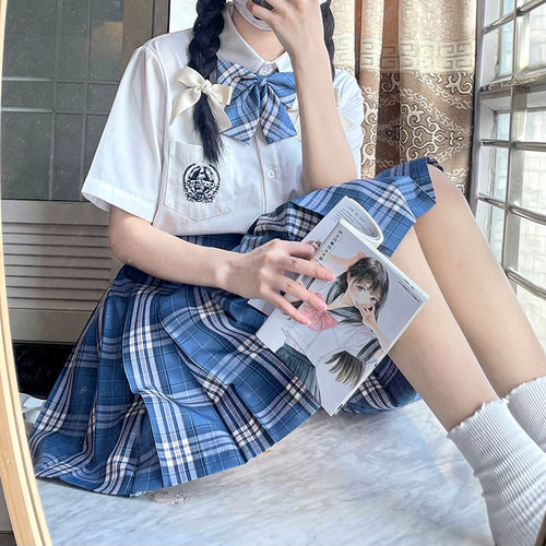jk奶昔海盐原创格子裙正版