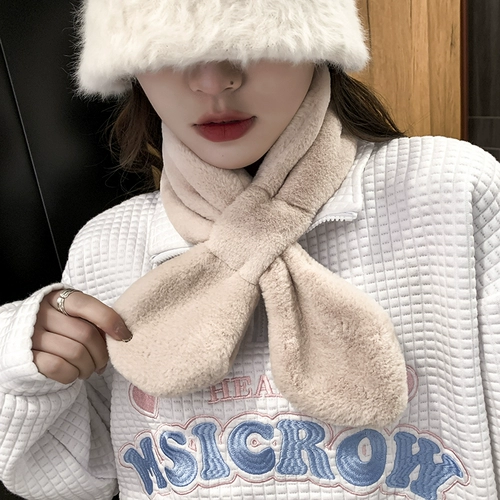 Демисезонный утепленный милый шарф, коллекция 2021, с защитой шеи