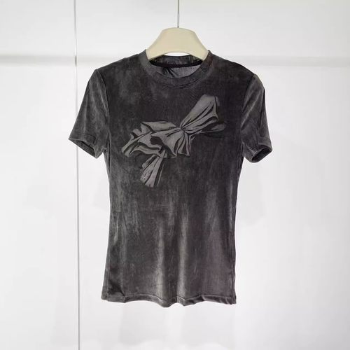 【商场同款】艾诺丝现货2025夏季新款圆领短袖女上衣613015-589