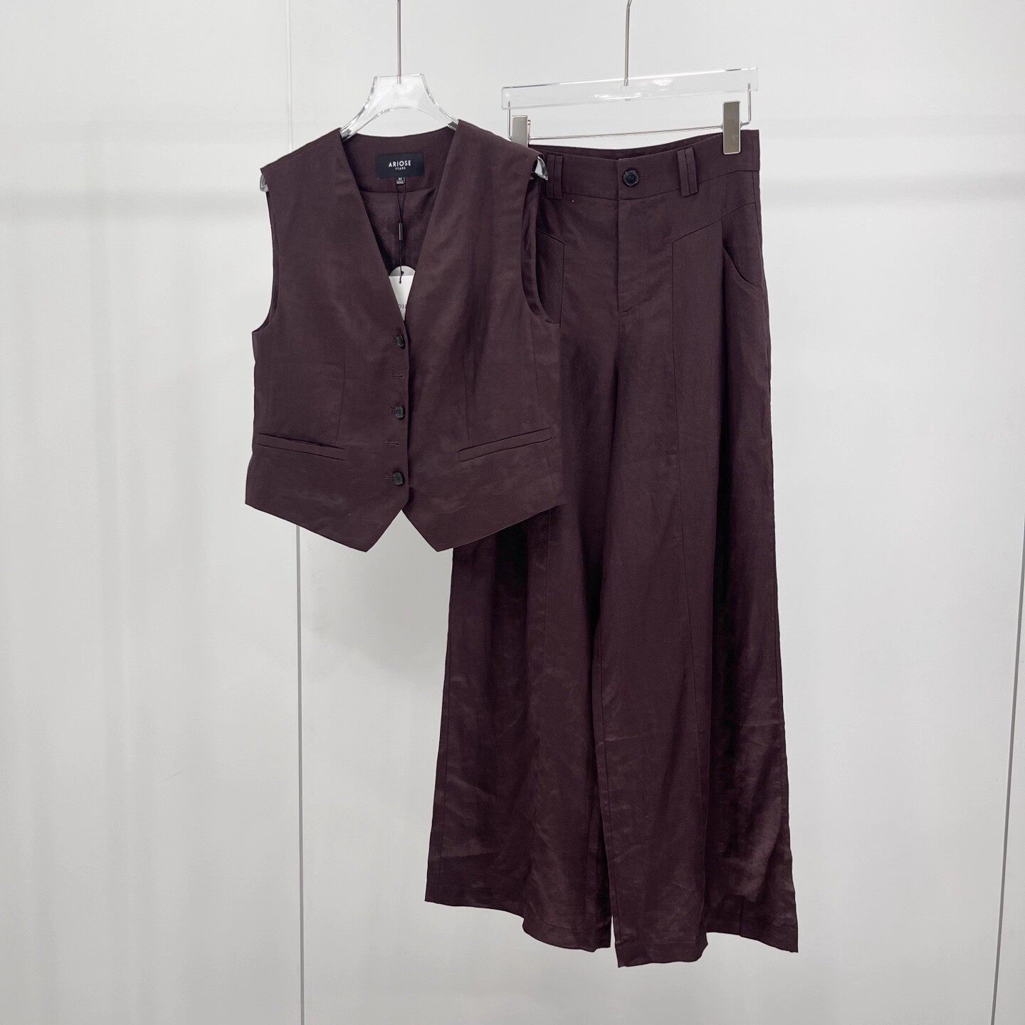 【商场同款】艾诺丝2025夏款无袖马甲背心1516女休闲裤套装3016