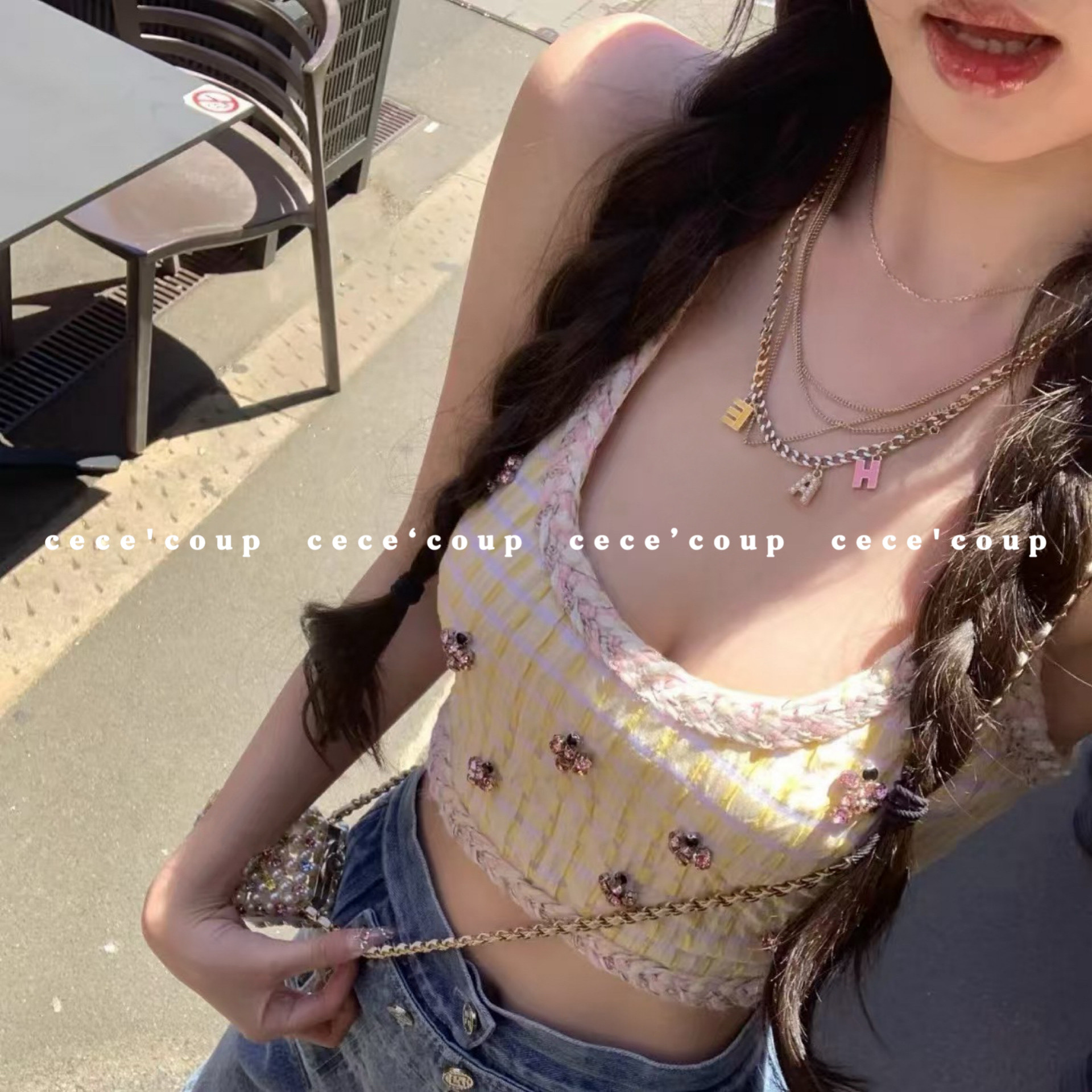 25ss字母多层叠戴项链女