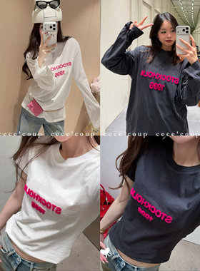 cece cece 新配色！1/06 新品  25FW 字母设计感圆领短袖T恤 女