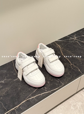 cece coup 心心念念！03/20 新品 25ss 厚底魔术贴休闲小白鞋 6cm