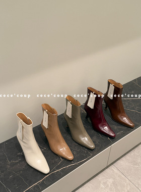 cece coup 甜cool 辣妹！07/19 新品 25ss 尖头高跟侧拉链短筒靴