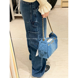 新品 25FW cece 高腰显瘦直筒口袋牛仔裤 coup穿搭轻松get