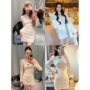 新品 25FW 小碎花圆领上衣女 cece 经典 coup纯欲小白花