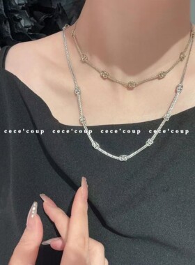 cece coup 满满高级感！04/17 新品 25ss 字母蛇骨链双层叠带项链