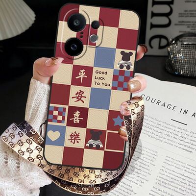 平安喜乐暴力熊适用vivoS30手机壳软壳男女s30promini新款保护套网红复古硅胶防摔挂绳个性创意超薄全包外壳