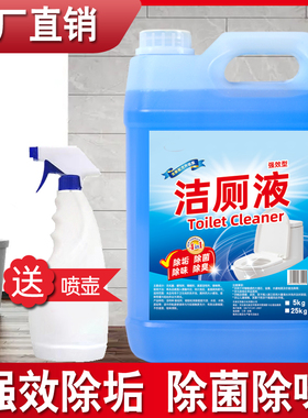 强效10斤洁厕灵家用卫生间花香型洁厕液去除异臭尿垢不伤瓷器包邮
