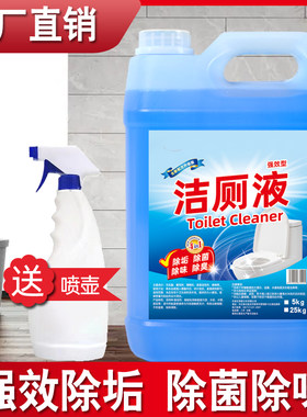 强效10斤洁厕灵家用卫生间花香型洁厕液去除异臭尿垢不伤瓷器包邮
