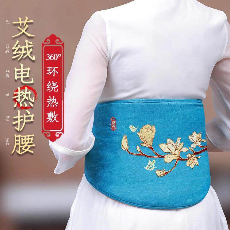艾绒护腰电加热蕲艾艾草腰部肚子宝艾灸包热敷袋熏蒸仪腰带器具