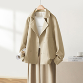 宽松休闲小个子薄款 风衣春秋季 外套 外贸清仓短款 奥特莱斯大牌女装