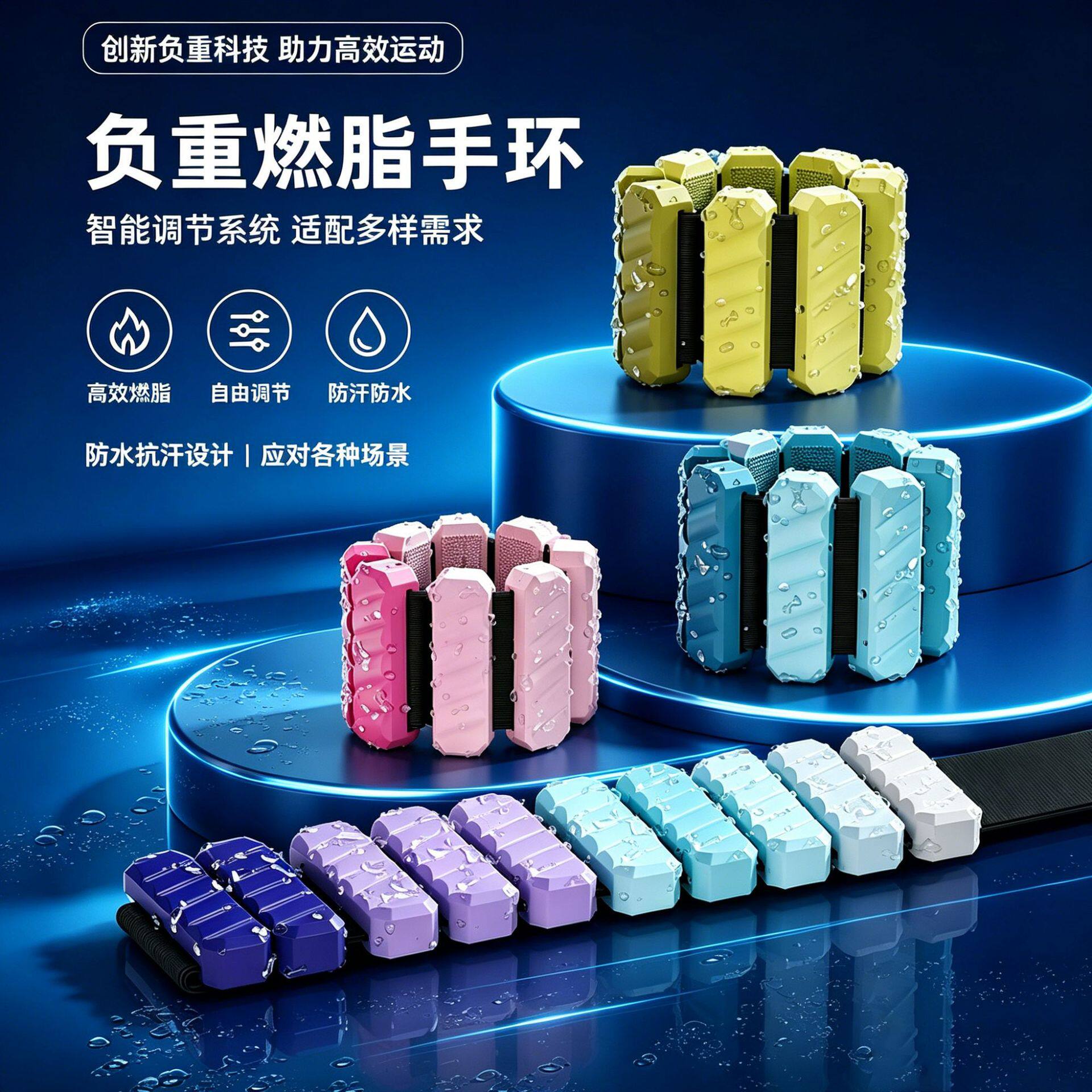 隐形手腕绑腿负重硅胶抗阻康复