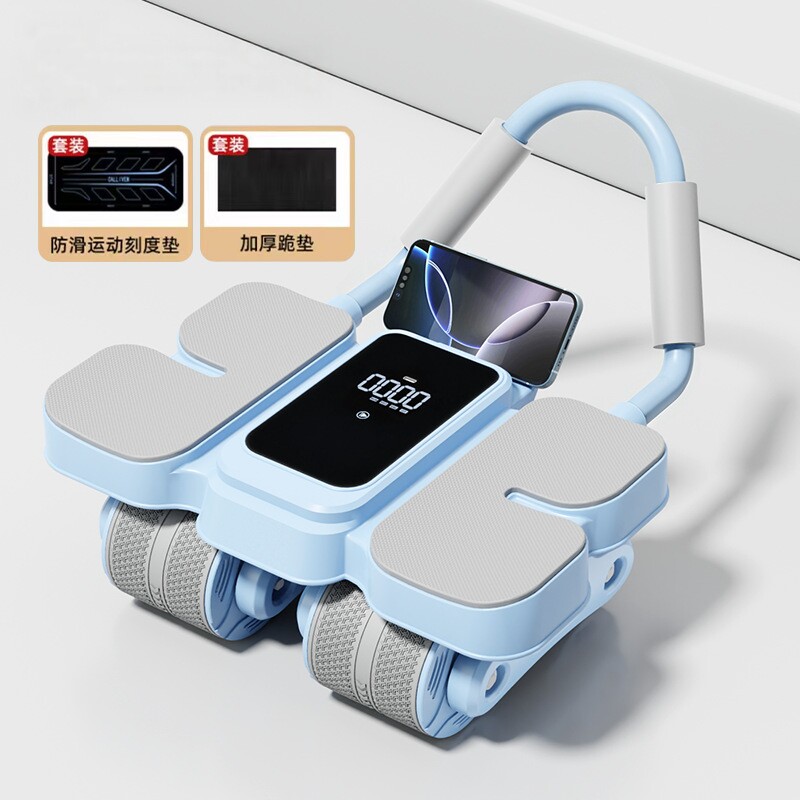 正品健腹轮自动回弹家用健身器材腹肌训练器运动减肥卷腹轮男女