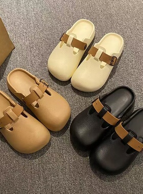 网红新款简耐磨高颜值包头半拖小众室内外通用轻便舒适秋季拖鞋女