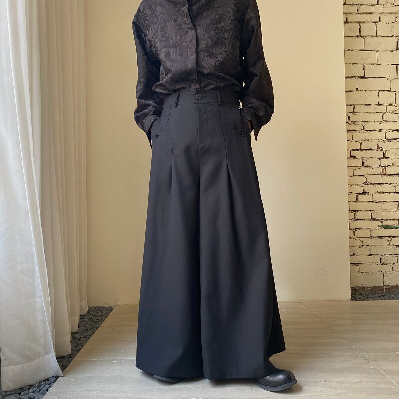 秋冬新款阔腿长裤潮流男女裙裤简约冷淡风休闲裤子2617P90,男装休闲裤,电商A246