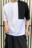 夏季潮流个性撞色圆领短袖男女T恤简约复古休闲半袖506P45，男装T恤，电商A246