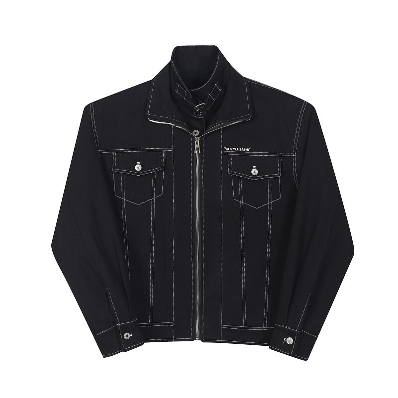 美式复古做旧撞色线新款休闲夹克痞帅个性时髦外套5083-P135,男装夹克,电商A246