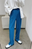韩版气质个性开衩潮流简约百搭显长腿垂感面料休闲男长裤3720-P65，男装休闲裤，电商A246